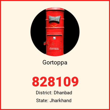 Gortoppa pin code, district Dhanbad in Jharkhand
