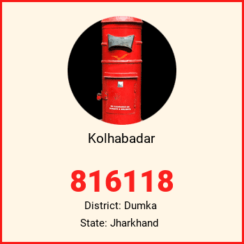 Kolhabadar pin code, district Dumka in Jharkhand