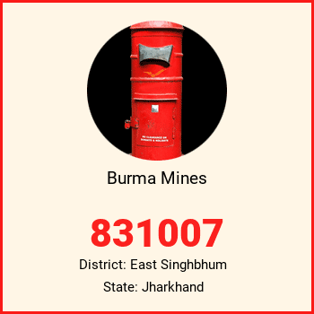 Burma Mines pin code, district East Singhbhum in Jharkhand