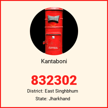 Kantaboni pin code, district East Singhbhum in Jharkhand