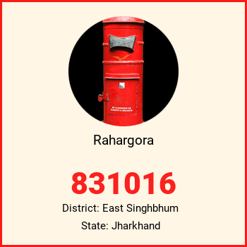 Rahargora pin code, district East Singhbhum in Jharkhand