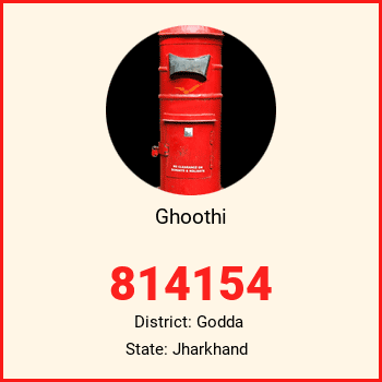Ghoothi pin code, district Godda in Jharkhand