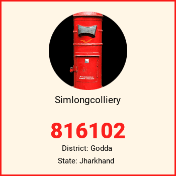 Simlongcolliery pin code, district Godda in Jharkhand