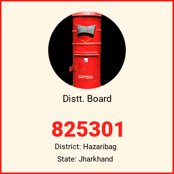 Distt. Board pin code, district Hazaribag in Jharkhand