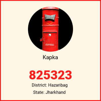 Kapka pin code, district Hazaribag in Jharkhand