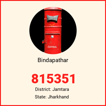 Bindapathar pin code, district Jamtara in Jharkhand