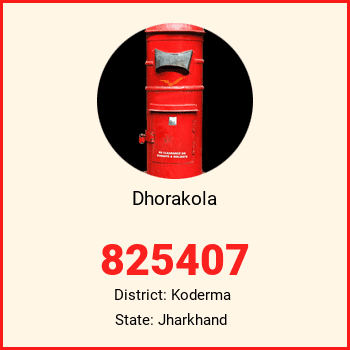 Dhorakola pin code, district Koderma in Jharkhand