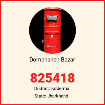 Domchanch Bazar pin code, district Koderma in Jharkhand