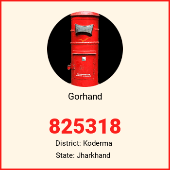 Gorhand pin code, district Koderma in Jharkhand
