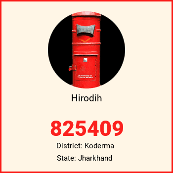 Hirodih pin code, district Koderma in Jharkhand