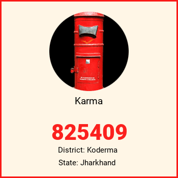 Karma pin code, district Koderma in Jharkhand