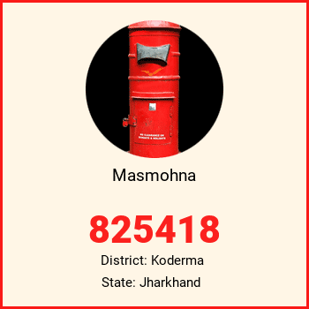 Masmohna pin code, district Koderma in Jharkhand
