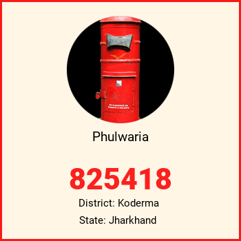 Phulwaria pin code, district Koderma in Jharkhand