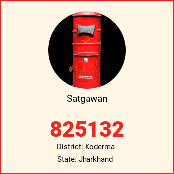 Satgawan pin code, district Koderma in Jharkhand