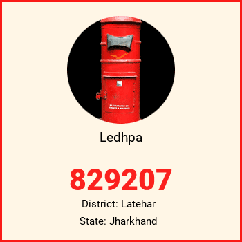 Ledhpa pin code, district Latehar in Jharkhand
