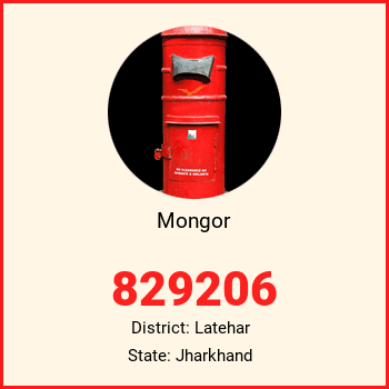 Mongor pin code, district Latehar in Jharkhand
