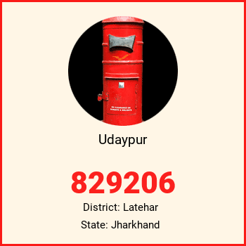 Udaypur pin code, district Latehar in Jharkhand