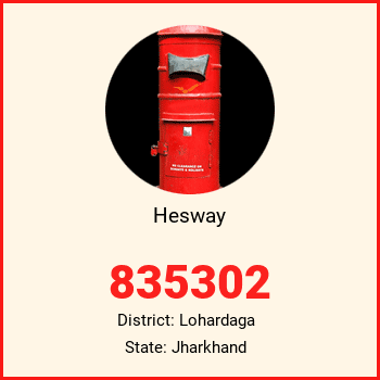 Hesway pin code, district Lohardaga in Jharkhand