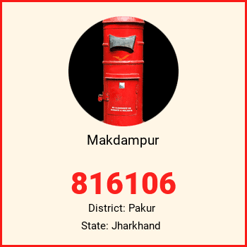 Makdampur pin code, district Pakur in Jharkhand