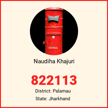 Naudiha Khajuri pin code, district Palamau in Jharkhand