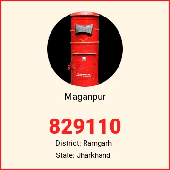 Maganpur pin code, district Ramgarh in Jharkhand