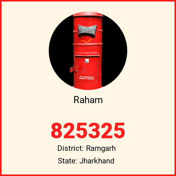 Raham pin code, district Ramgarh in Jharkhand