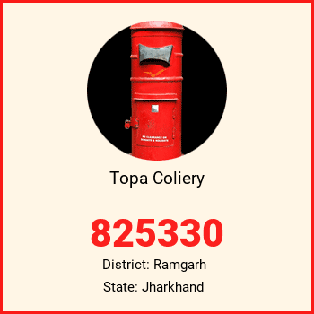 Topa Coliery pin code, district Ramgarh in Jharkhand