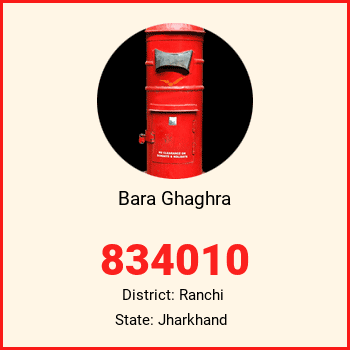 Bara Ghaghra pin code, district Ranchi in Jharkhand