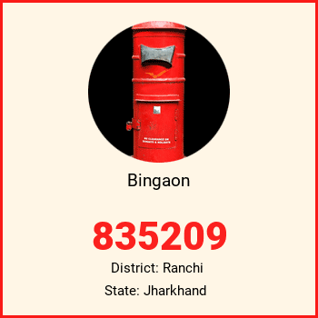 Bingaon pin code, district Ranchi in Jharkhand