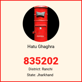 Hatu Ghaghra pin code, district Ranchi in Jharkhand