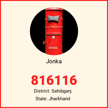 Jonka pin code, district Sahibganj in Jharkhand