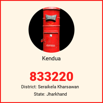 Kendua pin code, district Seraikela Kharsawan in Jharkhand