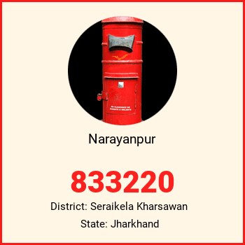 Narayanpur pin code, district Seraikela Kharsawan in Jharkhand