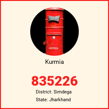 Kurmia pin code, district Simdega in Jharkhand