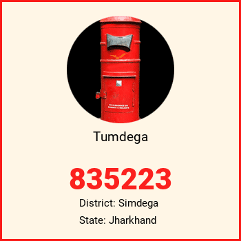 Tumdega pin code, district Simdega in Jharkhand