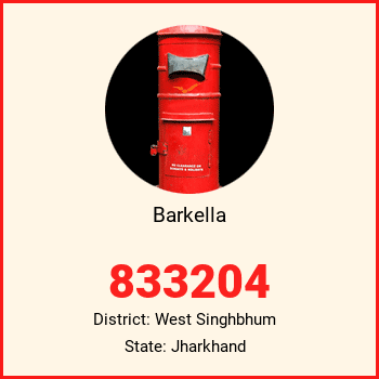 Barkella pin code, district West Singhbhum in Jharkhand