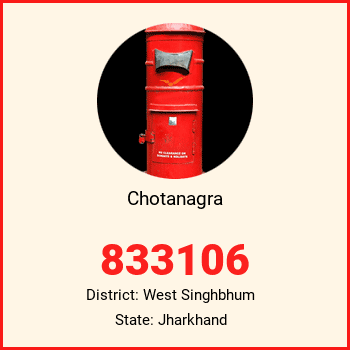 Chotanagra pin code, district West Singhbhum in Jharkhand