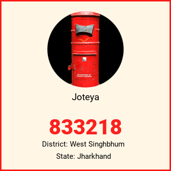 Joteya pin code, district West Singhbhum in Jharkhand