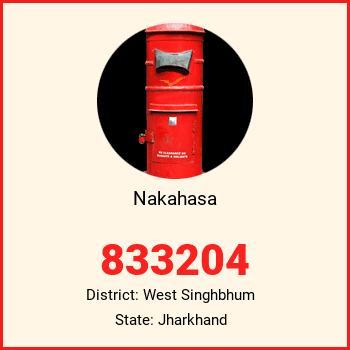 Nakahasa pin code, district West Singhbhum in Jharkhand
