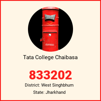 Tata College Chaibasa pin code, district West Singhbhum in Jharkhand