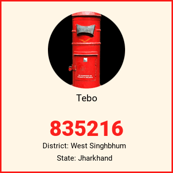 Tebo pin code, district West Singhbhum in Jharkhand