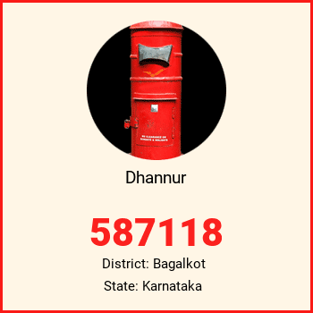 Dhannur pin code, district Bagalkot in Karnataka