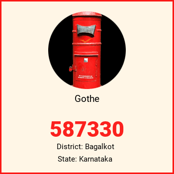Gothe pin code, district Bagalkot in Karnataka