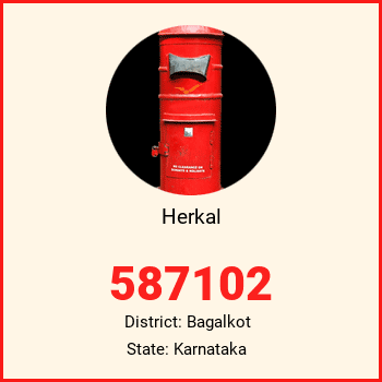 Herkal pin code, district Bagalkot in Karnataka