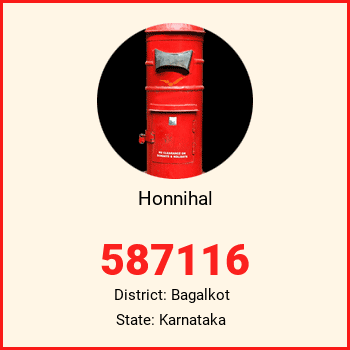 Honnihal pin code, district Bagalkot in Karnataka