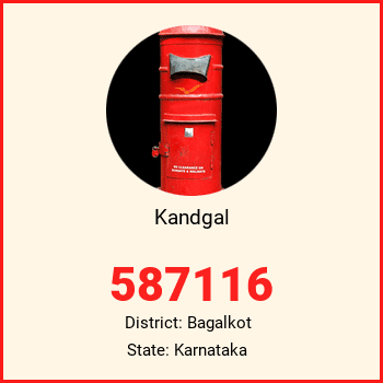 Kandgal pin code, district Bagalkot in Karnataka