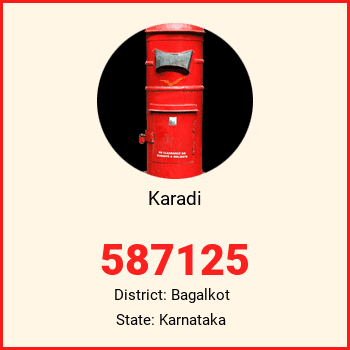 Karadi pin code, district Bagalkot in Karnataka