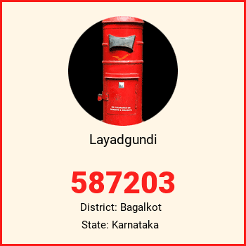 Layadgundi pin code, district Bagalkot in Karnataka