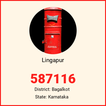 Lingapur pin code, district Bagalkot in Karnataka