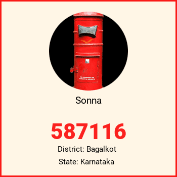 Sonna pin code, district Bagalkot in Karnataka
